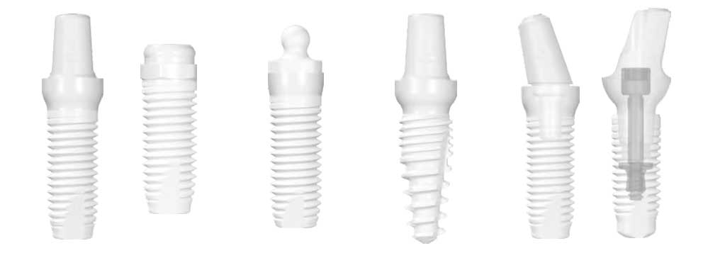 Formas roscas implante dental Zirconia